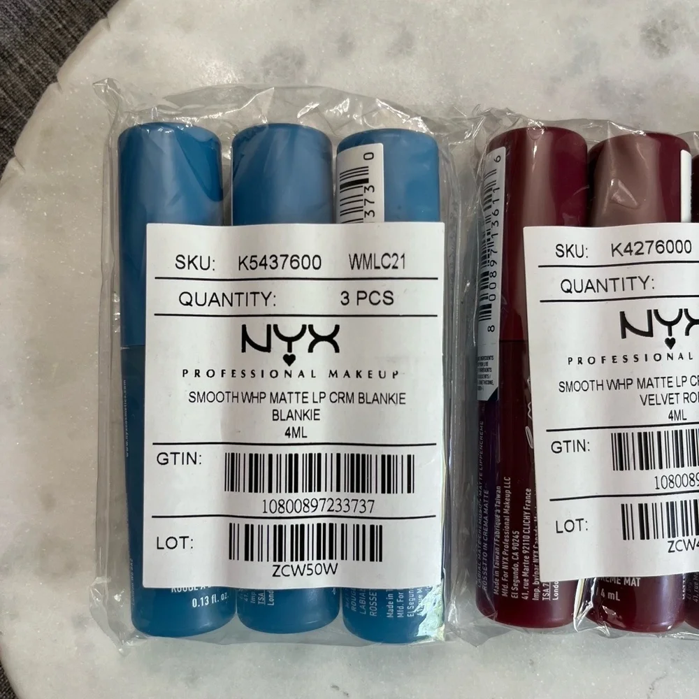 New NYX Smooth Whip Matte Lip Cream BLANKIE VELVET ROBE FEELINGS Pack Lot Makeup